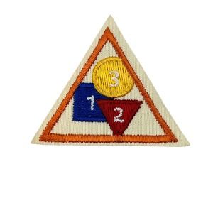 Vintage‎ Brownie Try-Its Math Shapes Badge Triangle Patch 1980s Girl Scouts